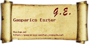 Gasparics Eszter névjegykártya